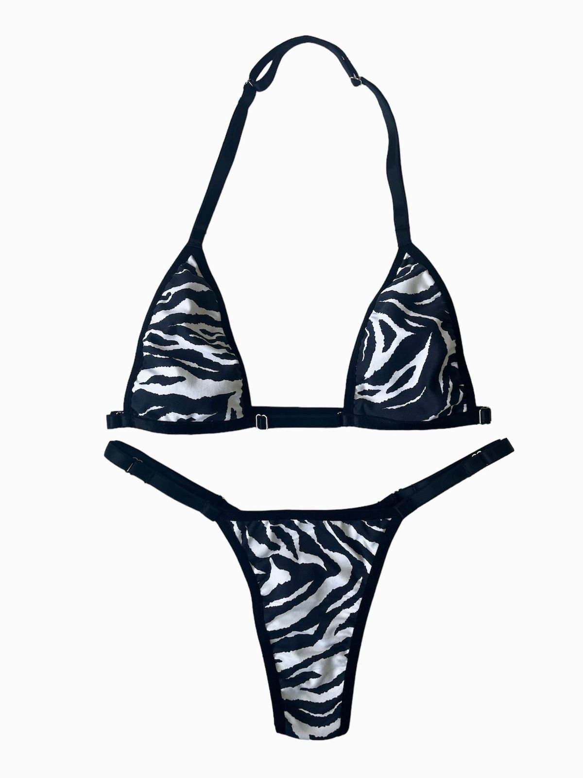 Conjunto Zebra com Preto sem Bojo — outro ângulo